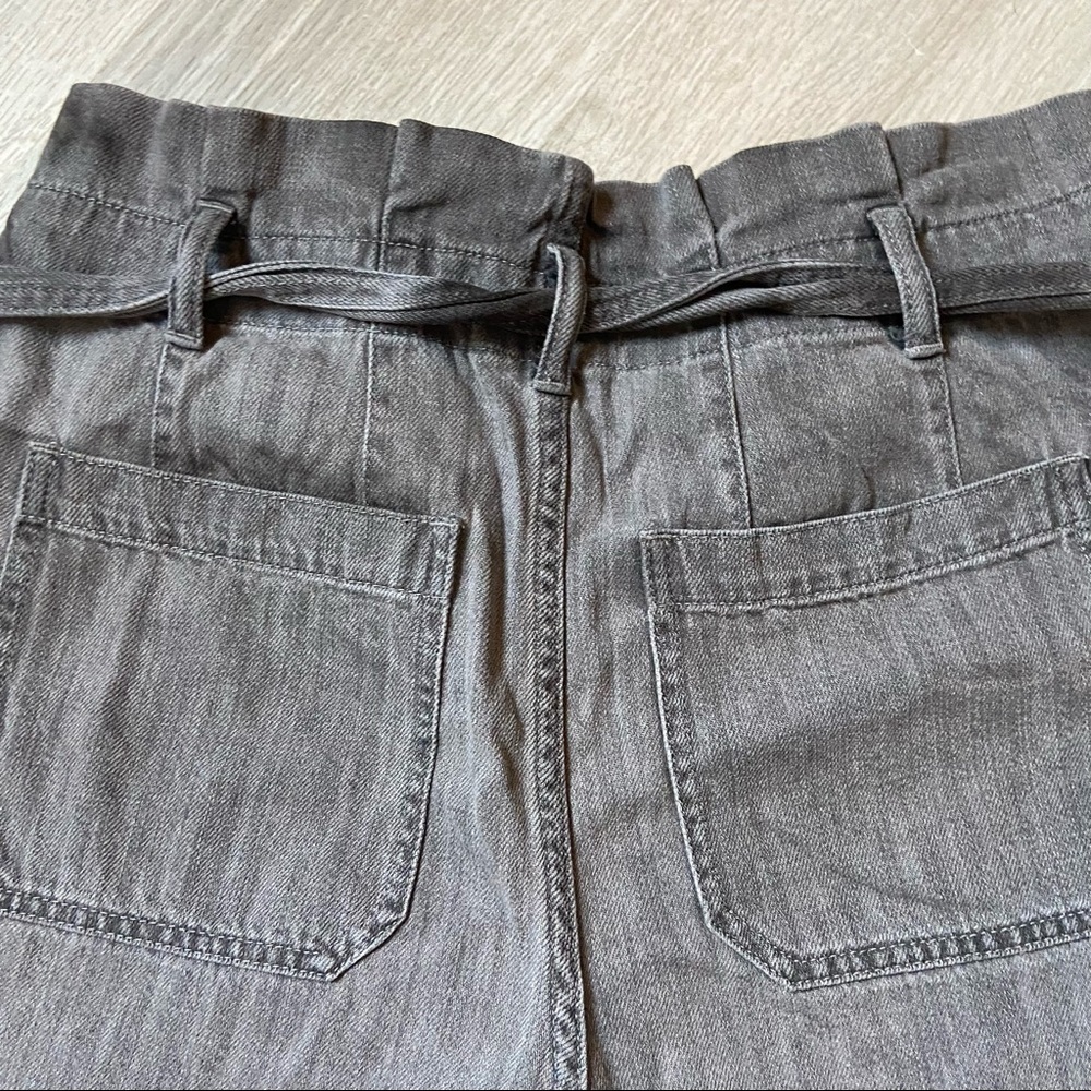 Madewell Denim Snap-Belt Paperbag Shorts Pale Grey - Picture 11 of 16